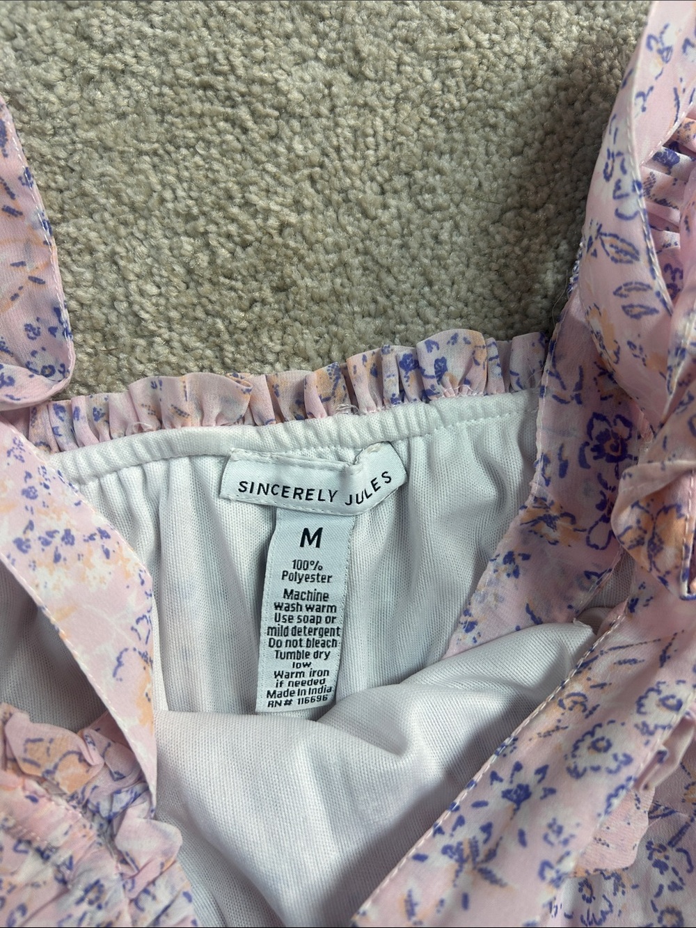 Sincerely Jules Pastel Tiered Maxi Dress - Lavender, Mint, Cream - Picture 2 of 2